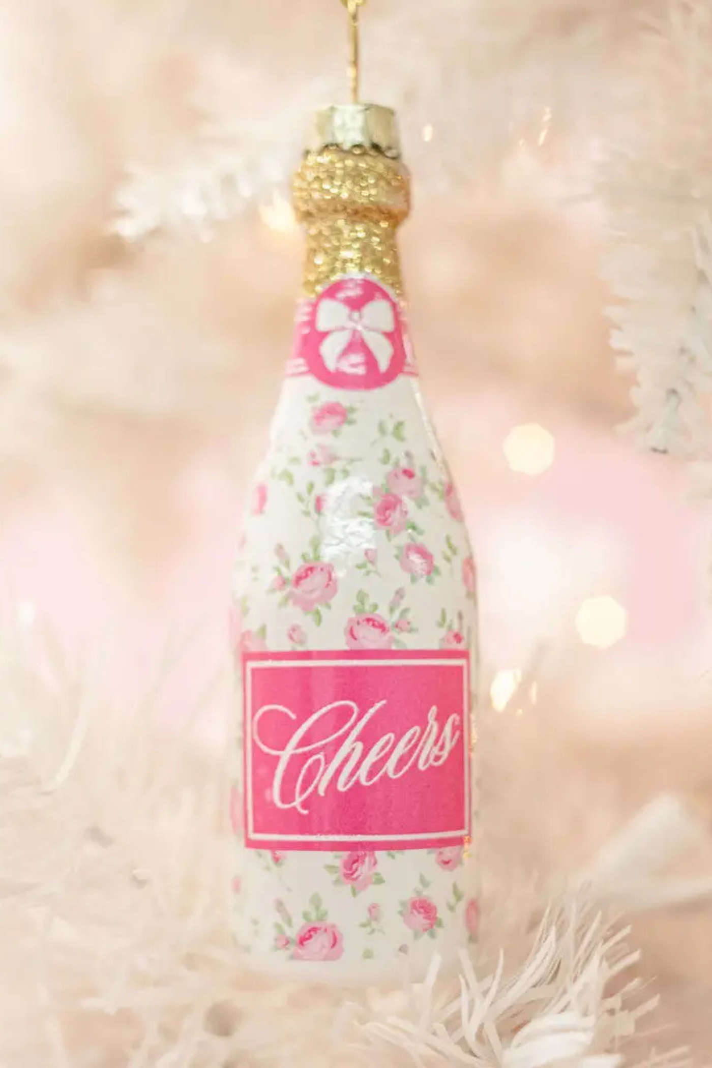 Champagne Christmas Ornament