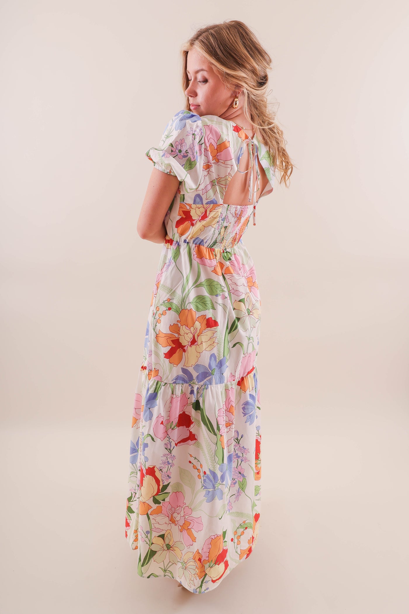 Pastel Floral Maxi Dress- Women's Cotton Maxi Dress- SugarLips Maxi Dresses