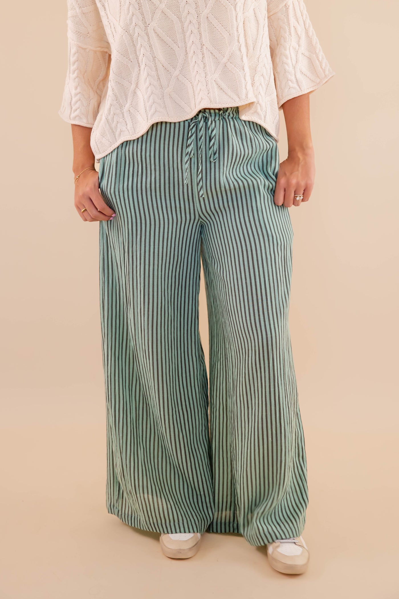 Light Weight Striped Pants- Comfortable Travel Pants- Work Appropriate Pants- Promesa Striped Pants