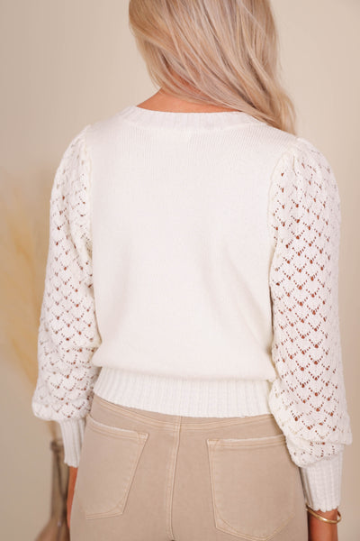 Women's Daisy Sweater- Women's Embroidered Flower Sweater- Women's Preppy Sweaters