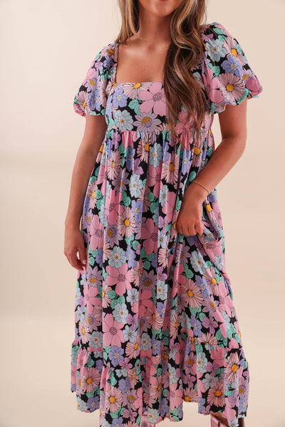 Women's Summer Midi Dress- Women's Colorful Midi Dress- Storia Midi Dresses