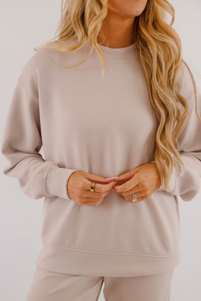 Lightweight Soft Pullover- Women's Scuba Fabric Loungewear- Rae Mode Set