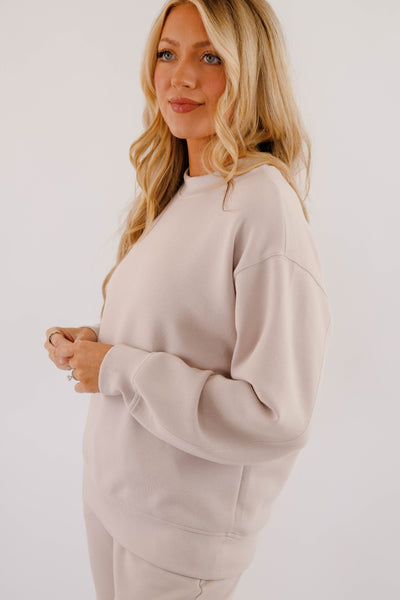 Lightweight Soft Pullover- Women's Scuba Fabric Loungewear- Rae Mode Set