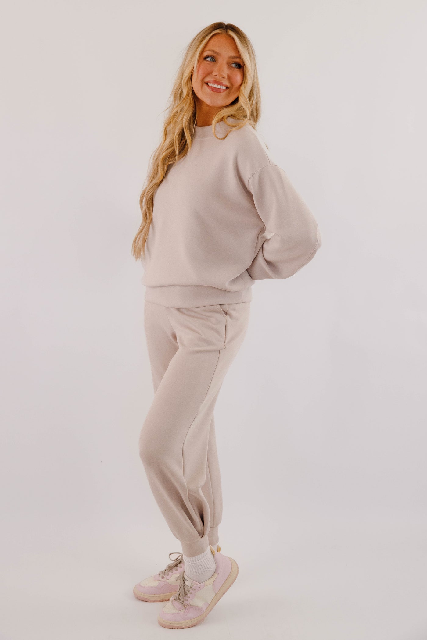 Lightweight Soft Pullover- Women's Scuba Fabric Loungewear- Rae Mode Set
