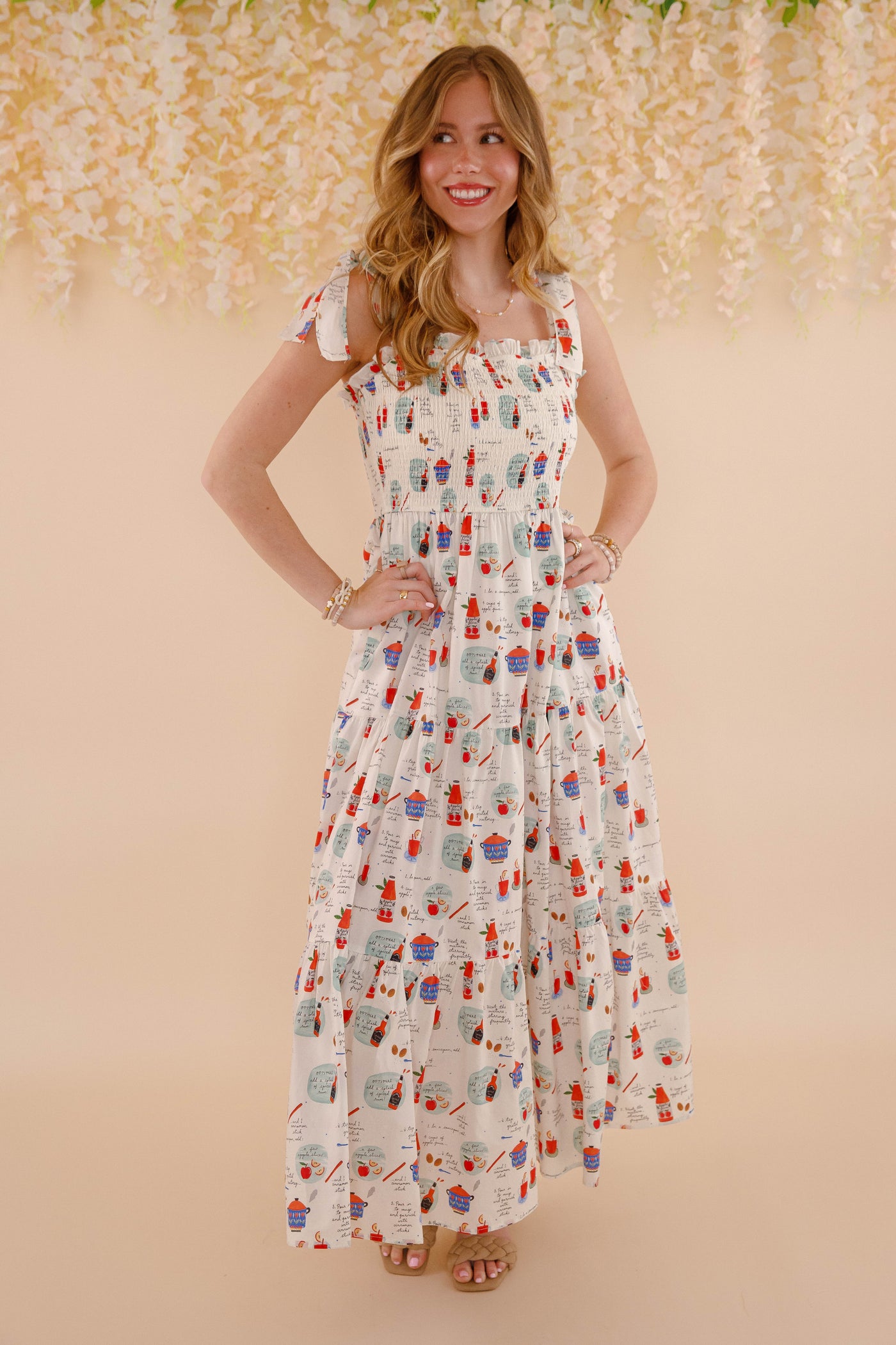 Women's Illustrated Print Maxi Dress- Fun Print Maxi Dress- In Loom Dresses