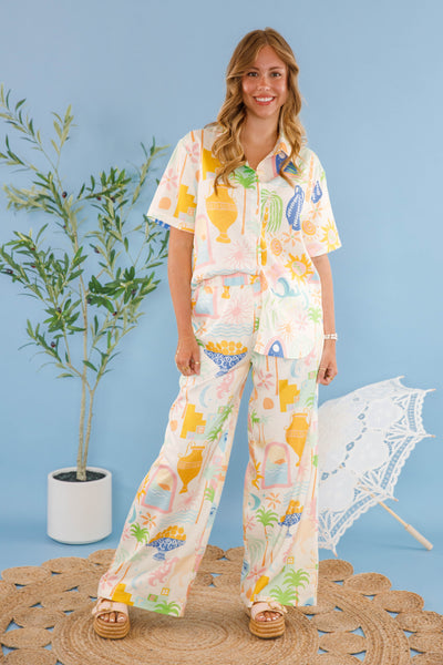 Women's Printed Matching Set- Women's Vacation Two Piece Set- Women's European Summer Outfits