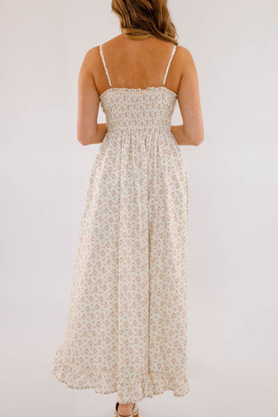Dainty Floral Print Maxi Dress- Women's Cottagecore Dresses- Mable Maxi Dress