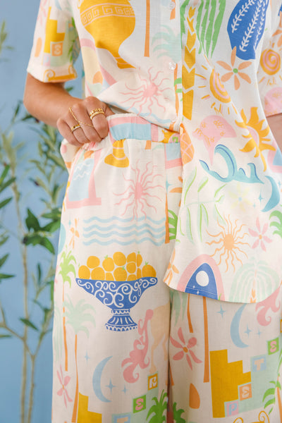 Women's Printed Matching Set- Women's Vacation Two Piece Set- Women's European Summer Outfits