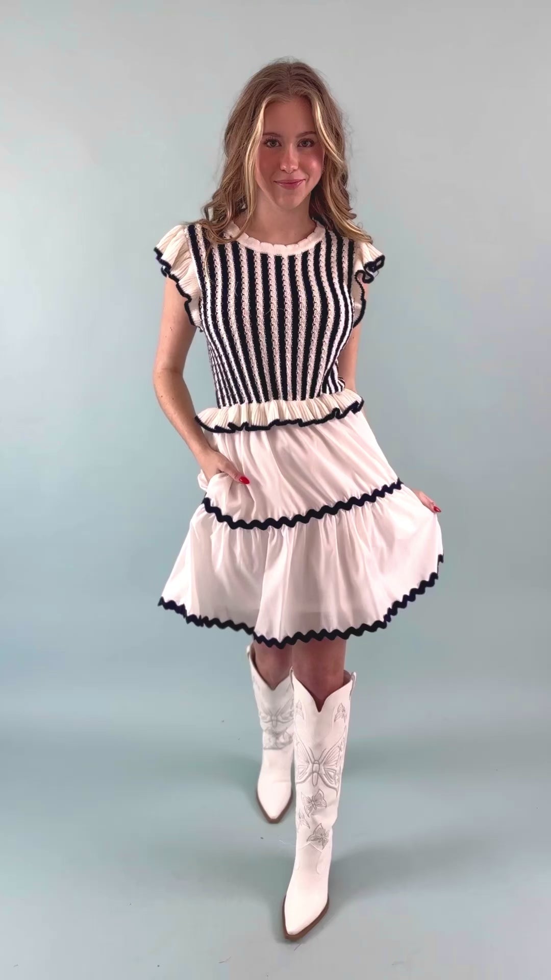 FINAL SALE: Dock the Yacht Dress-Navy