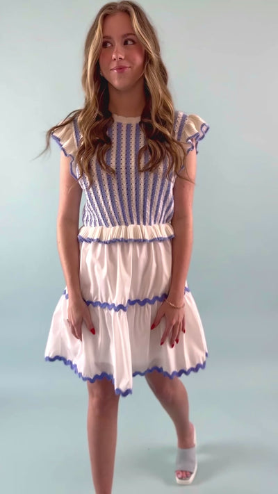 FINAL SALE: Dock the Yacht Dress-Light Blue